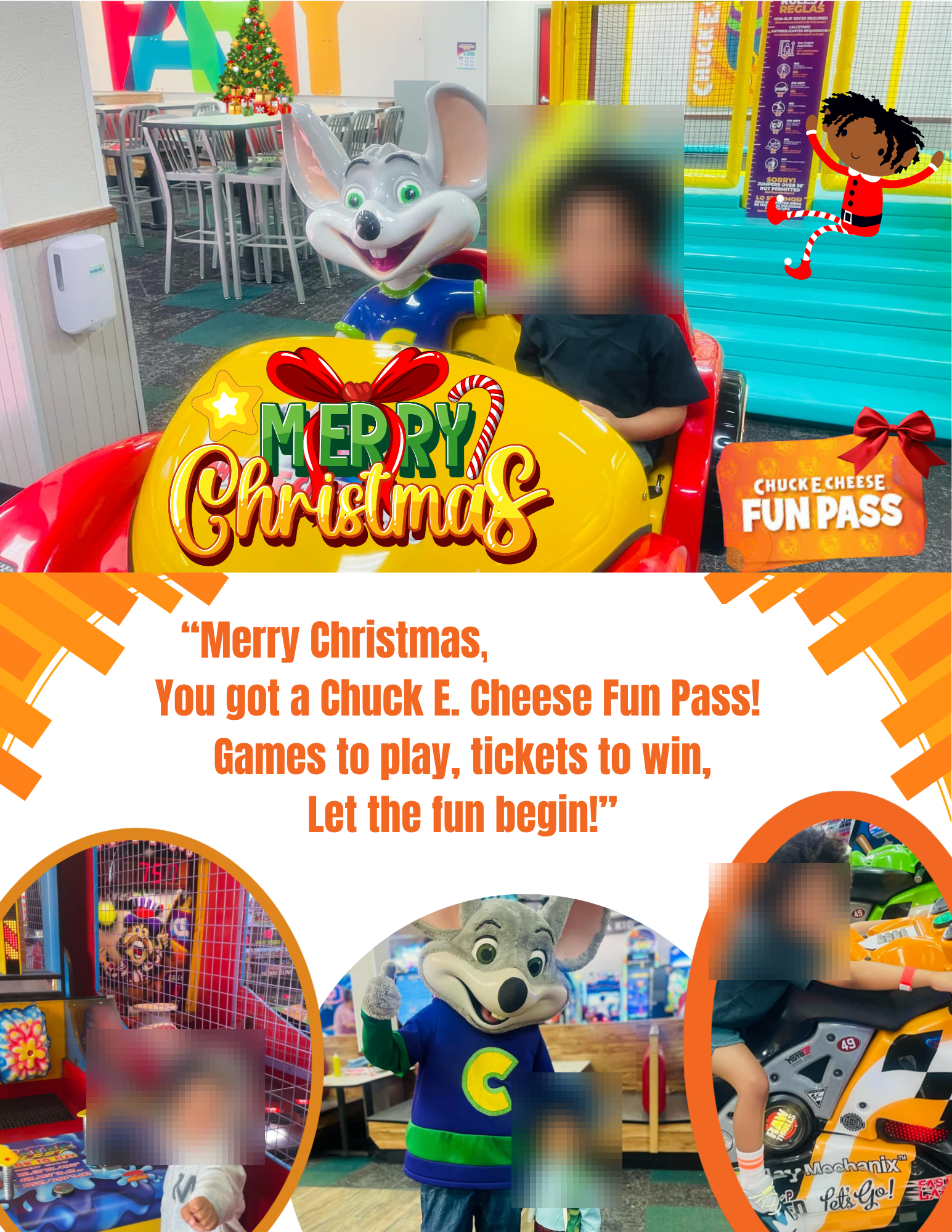 Anonymized Christmas Fun Pass promotional graphic