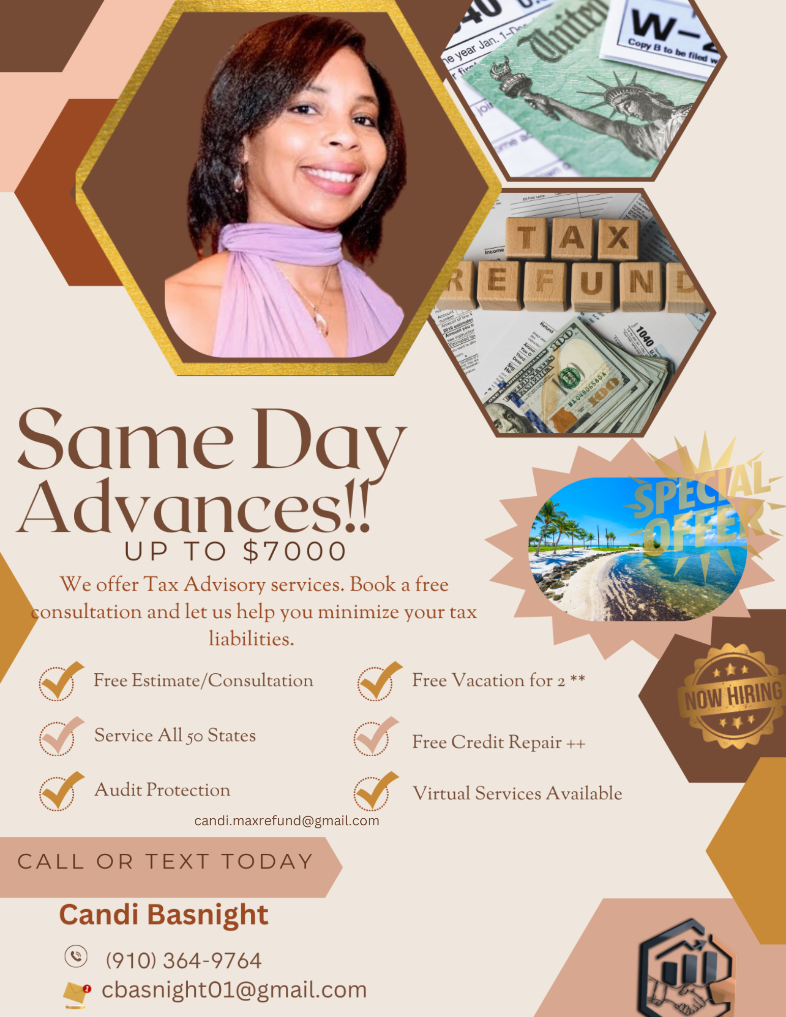Tax advisory services marketing flyer