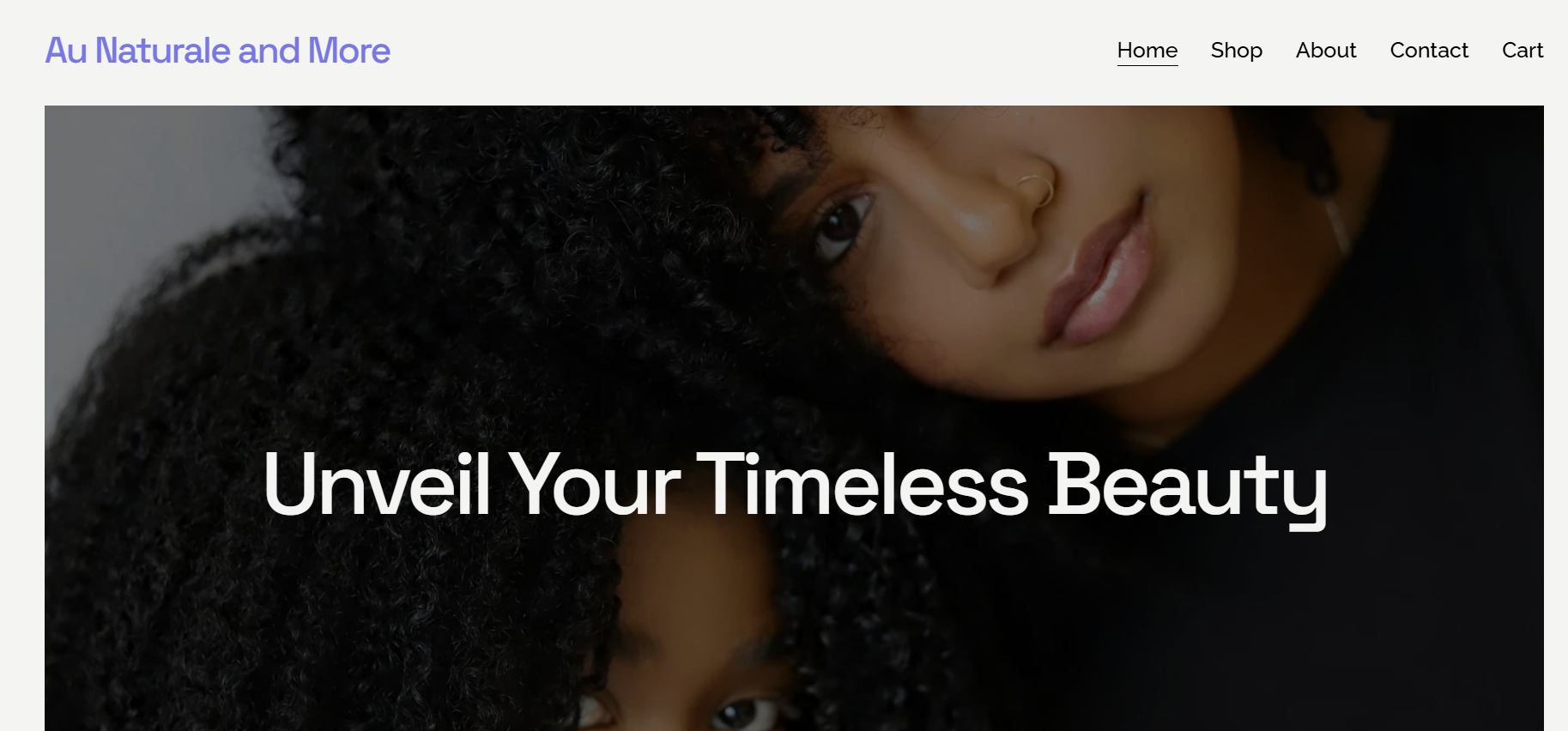 Au Naturale and More website screenshot