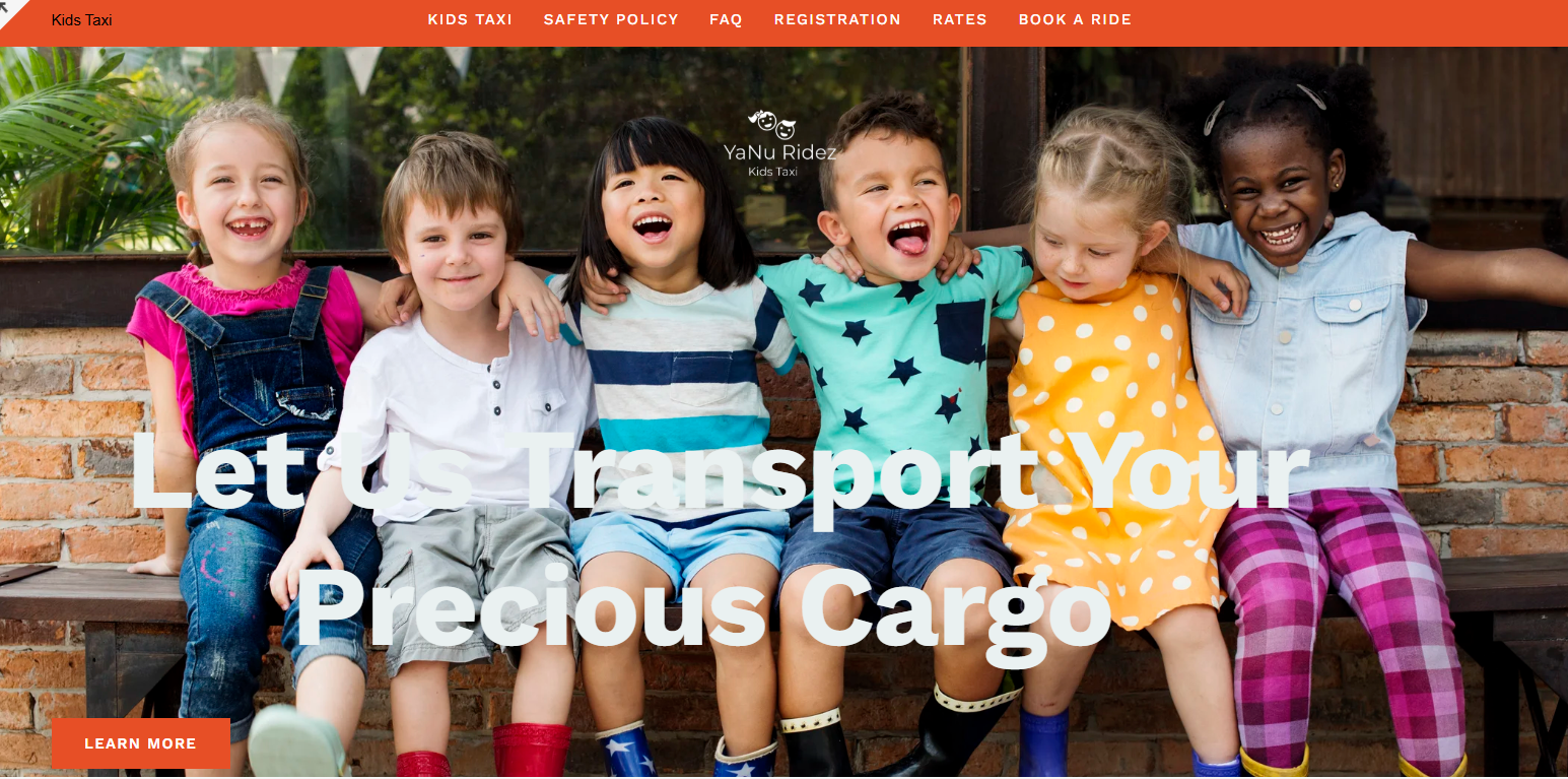 Kids Taxi website screenshot